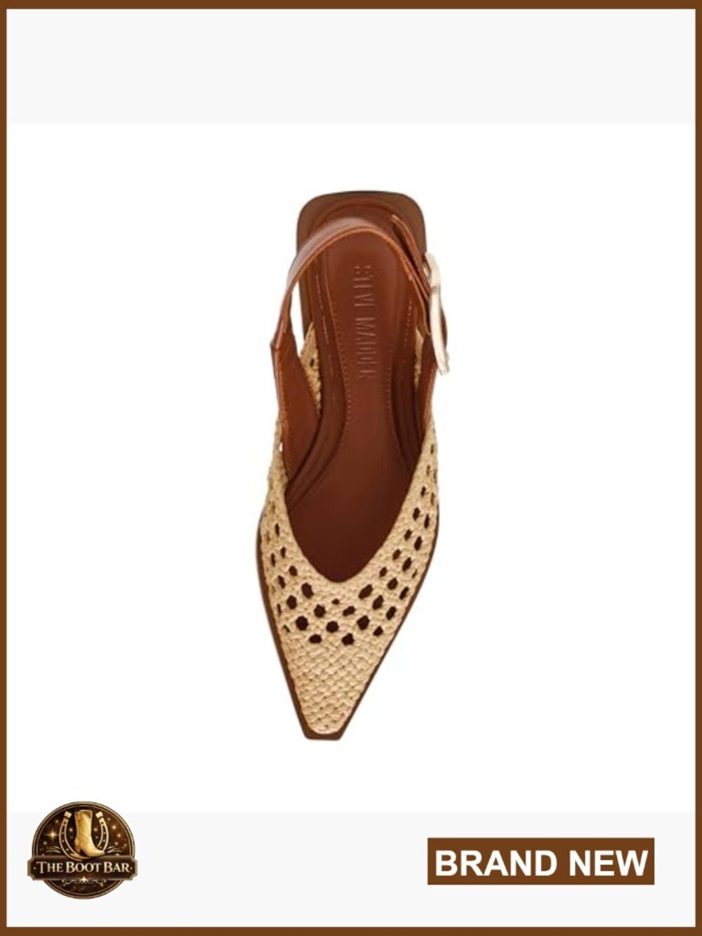 Leather Ballet Flats with Pointed Toe and Slingback Closure - Picture 5 of 7